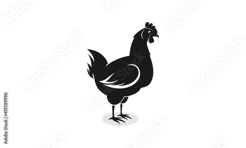 Hen illustration vector design logo
