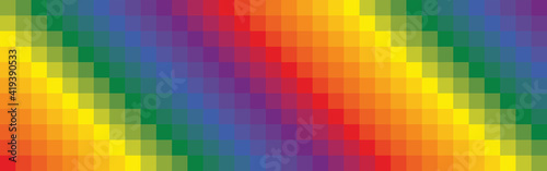 Colorful LGBT pixel flag banner