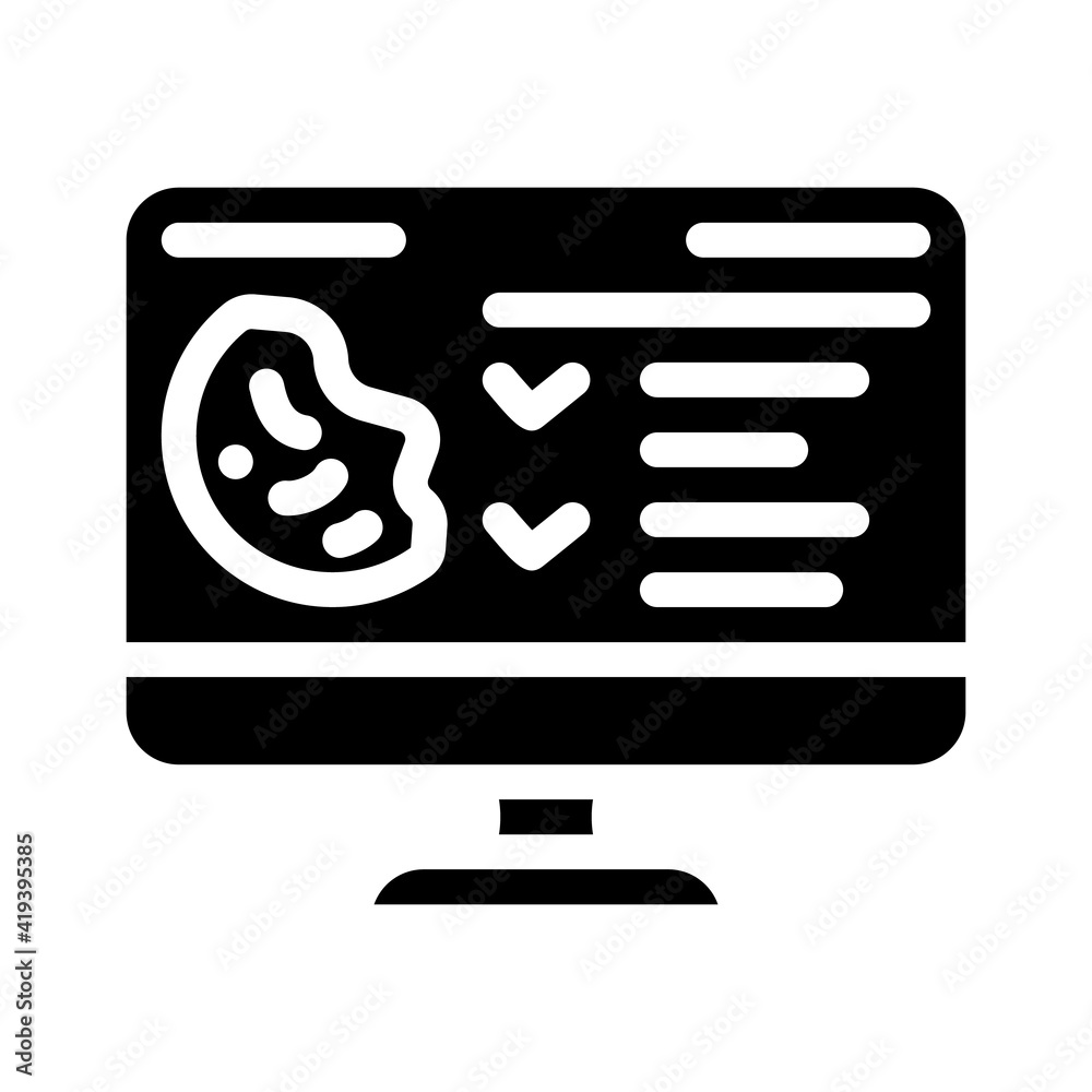 access to cookies glyph icon vector illustration access to cookies glyph icon vector illustration