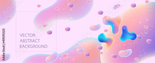 Colorful vector abstract background. Set of futuristic fluid elements. Graphic vector webpage. (ID: 419395325)