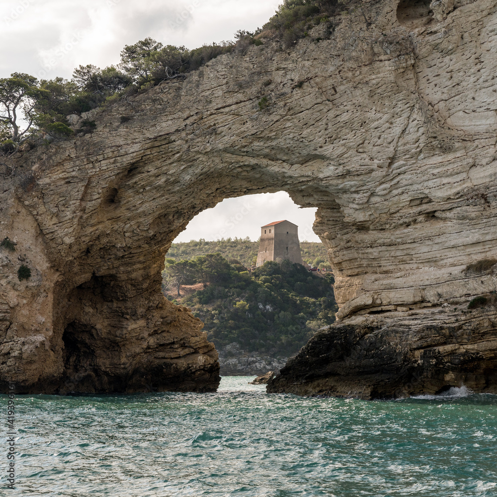 picturesque Arco di San Felice near Vieste on Gargano Peninsula