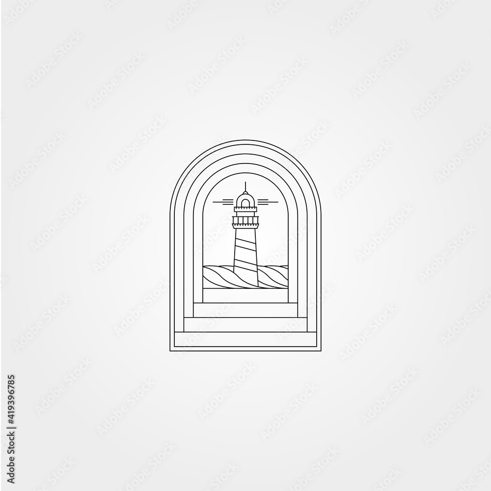 lighthouse view in door vector symbol illustration design lighthouse view in door vector symbol illustration design