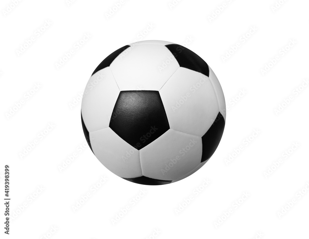 Soccer ball on a white background for a sports team