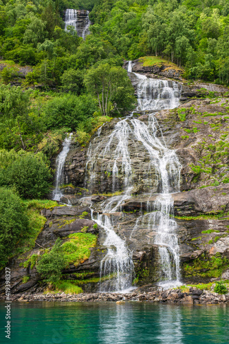 Wasserfall am Geirangerfjord in Norwegen