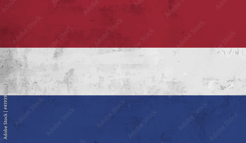 Grunge Netherlands flag. Netherlands flag with waving grunge texture. Grunge Netherlands flag. Netherlands flag with waving grunge texture.