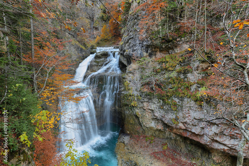 Aripas waterfall in Ordesa and Monte Perdido National Park, Spain photo