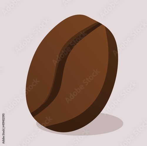 Vector illustration of brown coffee beans for making a drink in a cafe, perfect for coffee product advertisements
