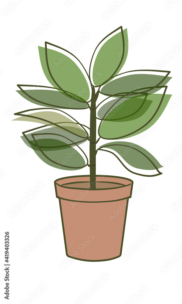 観葉植物のイラスト 観葉植物のイラスト