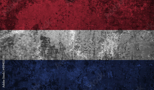 Photography Grunge Netherlands flag