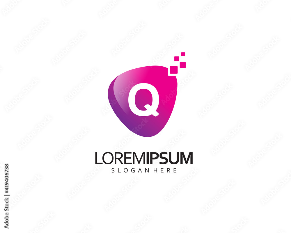 initial Q logo design vector initial Q logo design vector