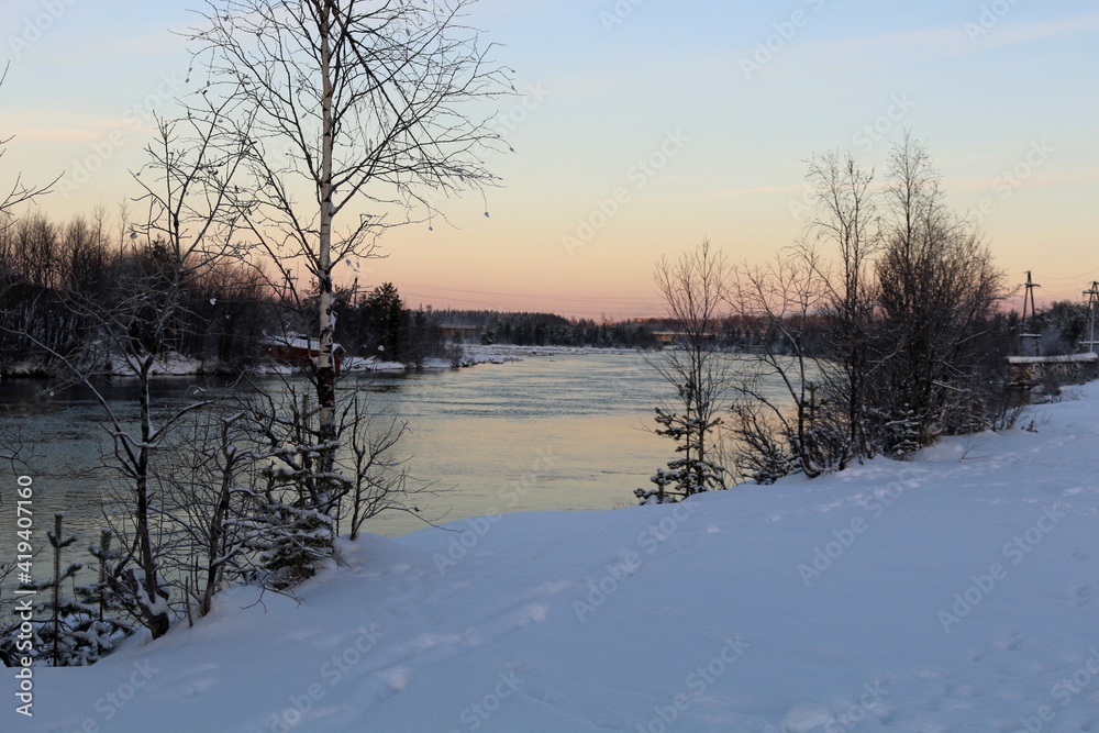 sunset on the river sunset on the river