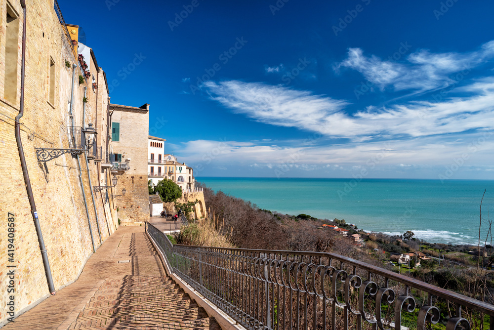Vasto, district of Chieti, Abruzzo, Italy, Europe, viewpoint walk in the historic center