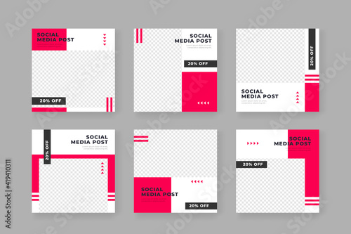 fashion discount concept social media post template