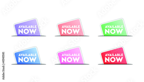 Available now set banner template.