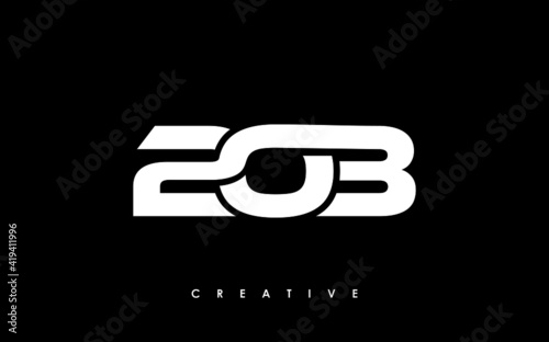 203 Letter Initial Logo Design Template Vector Illustration