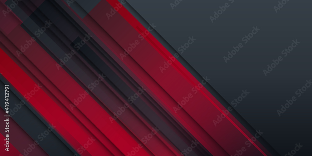 Fototapeta premium Abstract black red stripes background