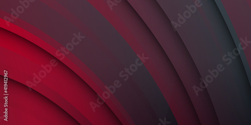 Modern black red abstract 3d wave background. Abstract metallic red shiny color black frame layout modern tech design vector template background 