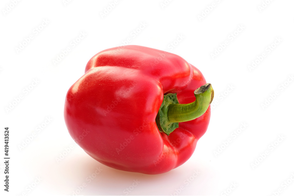 red sweet pepper isolated in high definition on white background red sweet pepper isolated in high definition on white background