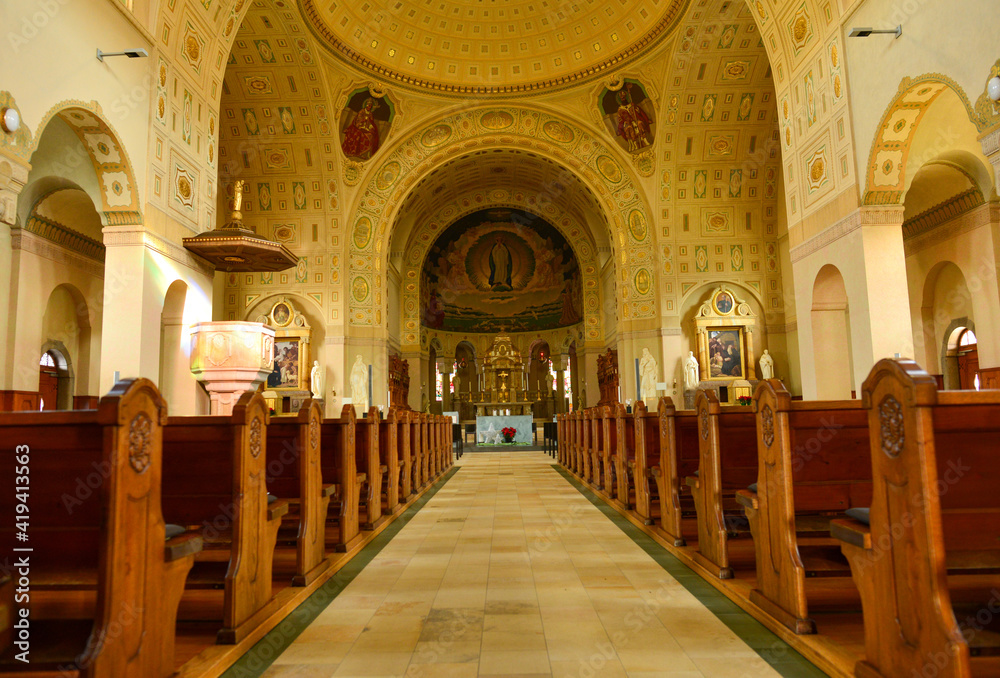 Innenansicht Kirche St. Maria in Sankt Gallen	