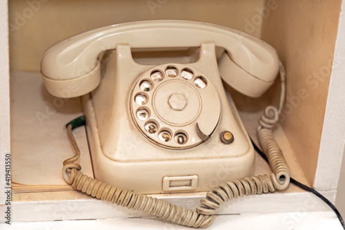 White Rotary Phone