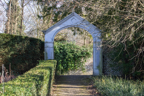 Sylvian gate in Gatchina, Leningrad Region, Russia photo