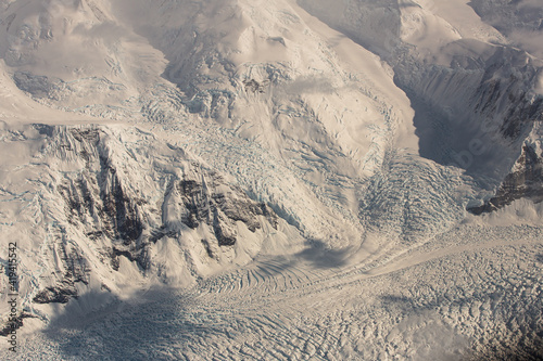 Aerial view of Antarctica's Transantarctic Mountain Range photo