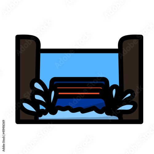 Water Boat Ride Icon