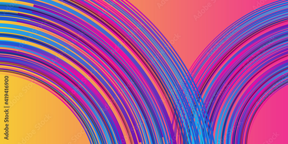 Naklejka premium Trendy simple fluid color gradient abstract background with dynamic wave line effect. Vector Illustration For Wallpaper, Banner, Background, Card, Book Illustration, landing page