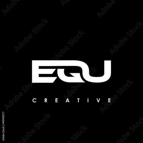 EQU Letter Initial Logo Design Template Vector Illustration