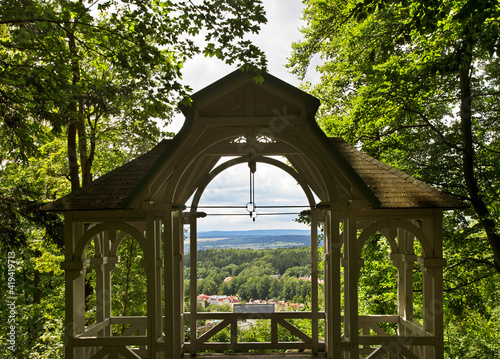 Pavilion at Mecseryho vyhlidka in Marianske Lazne. Czech Republic photo