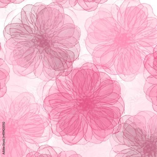 Pattern with flowers, for printing on fabric, paper for scrapbooking, gift wrap and wallpapers.