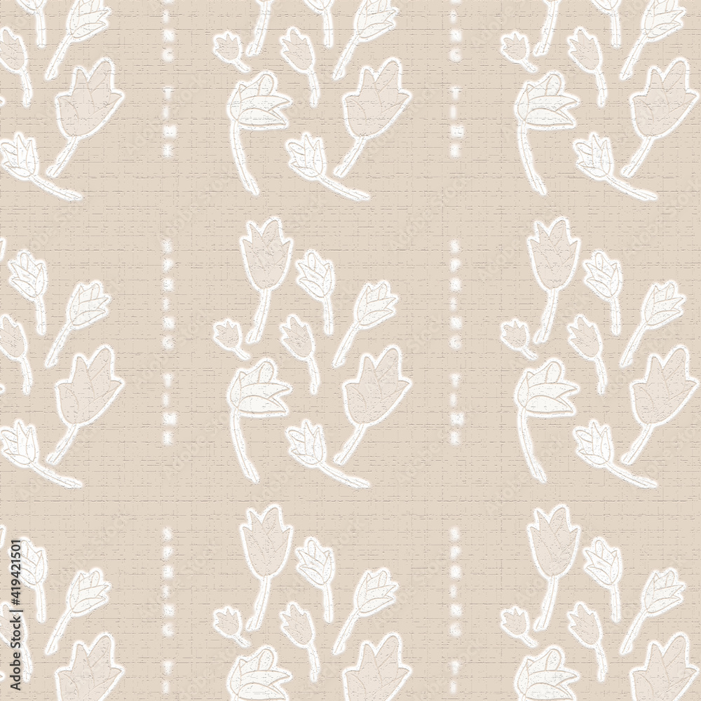Pattern with flowers, for printing on fabric, paper for scrapbooking, gift wrap and wallpapers.