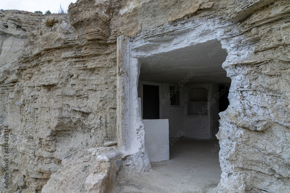 interior view of the caves and homes in Arguedas