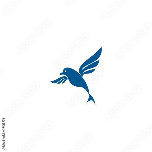 Bird logo icon, bird vector icon template