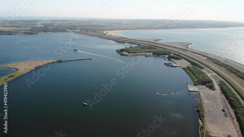 Wallpaper Mural Aerial View of Brouwersdam, Dutch Delta Works, Zeeland, the Netherlands Torontodigital.ca
