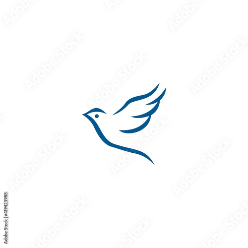 dove bird logo , bird vector icon template