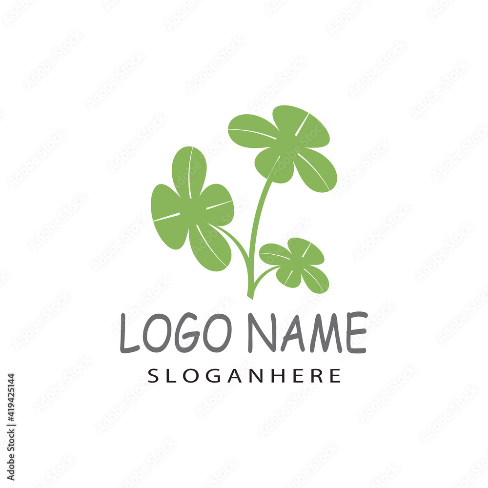 Clover Logo Template vector symbol nature Clover Logo Template vector symbol nature