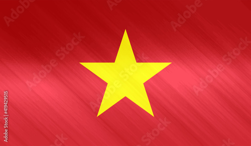 Grunge Vietnam flag. Vietnam flag with waving grunge texture.