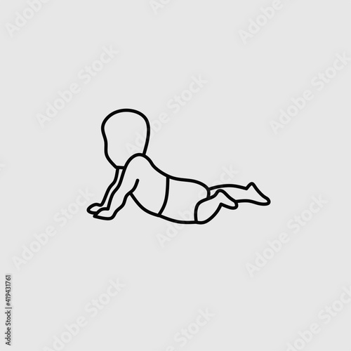 Vector illustration of a baby