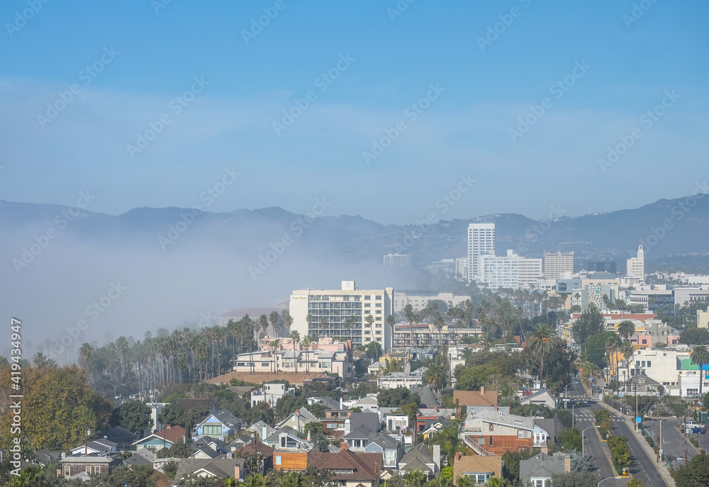 Santa Monica City view during June Gloom