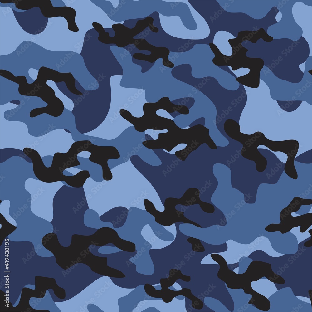 blue military camouflage vector seamless print blue military camouflage vector seamless print