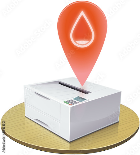 Printer failed: Missing Ink (cut out)