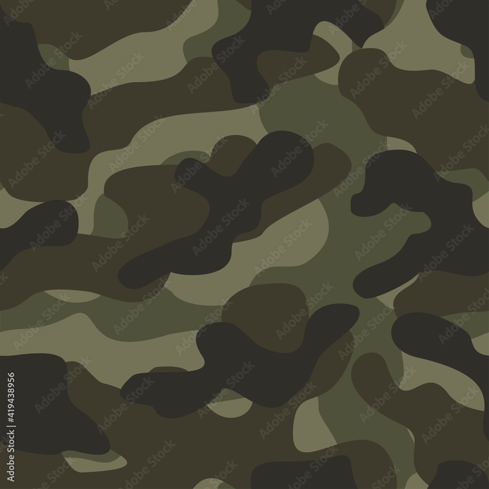 Naklejka premium military camouflage vector seamless pattern
