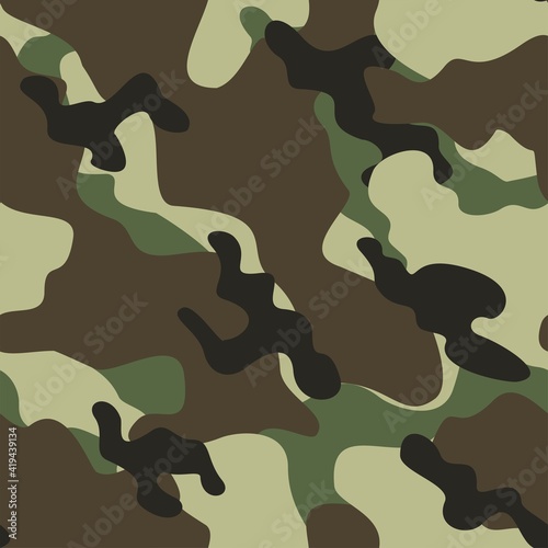 military camouflage vector seamless print green