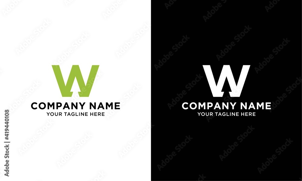 W Pine Logo Design Vector W Pine Logo Design Vector