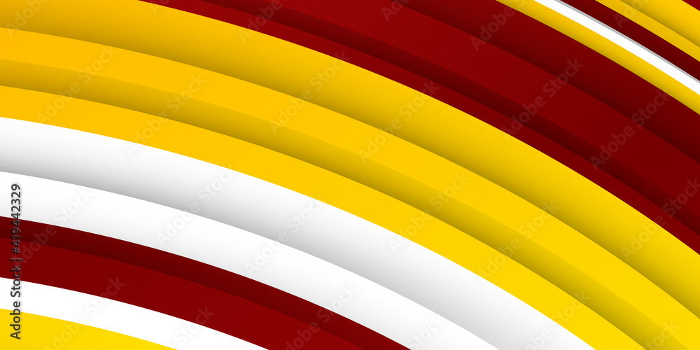 Modern simple red yellow orange white wave presentation template background. Elegant 3d style yellow color geometric banner design. Minimalistic design, creative concept, modern diagonal abstract