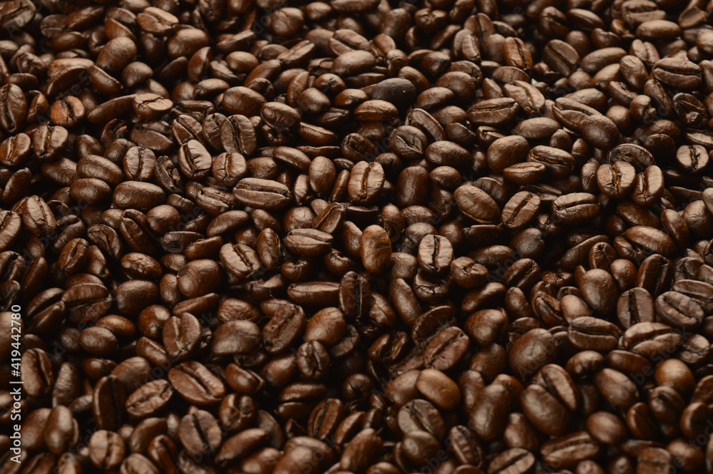 Obraz premium Roasted Coffee Beans Background