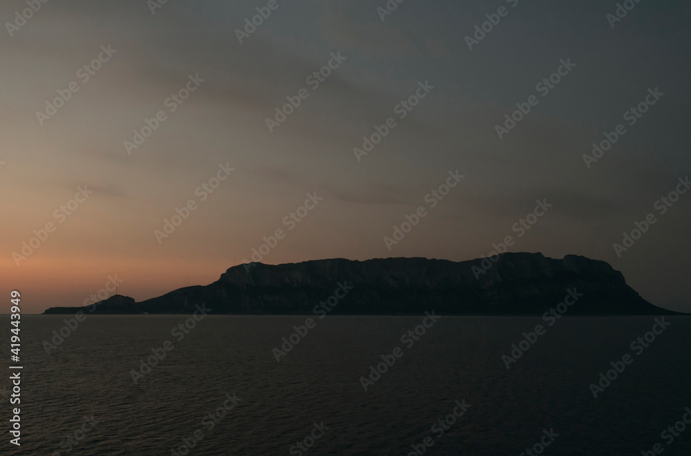 coasts of sardegna at dawn , olbia