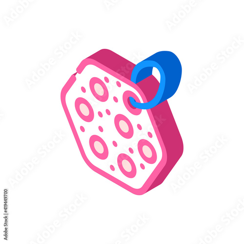 sponge callus remover isometric icon vector illustration