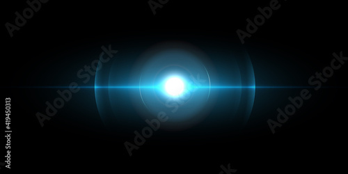 Explosion of a new star. Transparent effect, shining lens flare. Vector 10 eps.